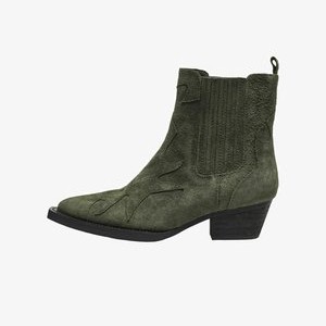 Cowboy/biker ankle boot - green olive Cowboy/biker ankle boot - green olive