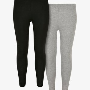 2-PACK - Leggings - Trousers - black grey 2-PACK - Leggings - Trousers - black grey