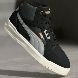 SHUFFLE DOWNTOWN MID WTR UNISEX - High-top trainers - black/gray echo/gold-coloured SHUFFLE DOWNTOWN MID WTR UNISEX - High-top trainers - black/gray echo/gold-coloured