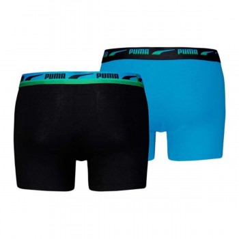 Мужские боксеры Puma Gradient Waistband 2P Синий Чёрный 2 Предметы