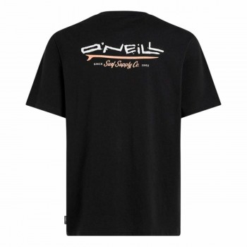 Футболка с коротким рукавом мужская O'Neill Retro Back Print Чёрный