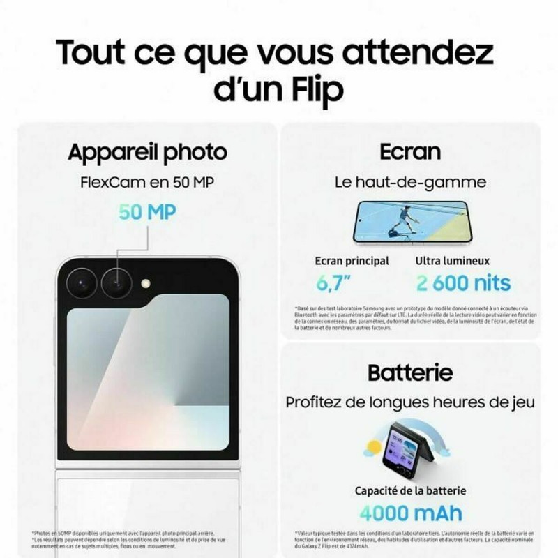 Смартфоны Samsung Galaxy Z Flip7 FE 6,7" 8 GB RAM 128 Гб Чёрный