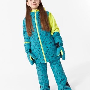 COSMO UNIVERSE - Winter coat - petrol schwarz print COSMO UNIVERSE - Winter coat - petrol schwarz print