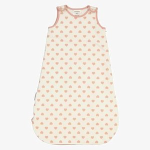 HEART PADDED - Baby's sleeping bag - pink HEART PADDED - Baby's sleeping bag - pink