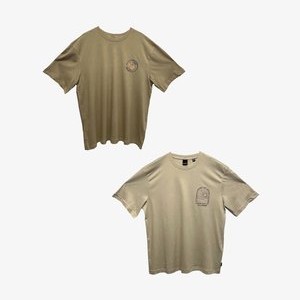 2ER PACK GESCHNITTEN RUNDHALS KURZARM - Print T-shirt - hellbraun