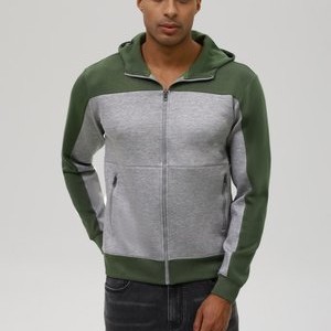 Zip-up sweatshirt - grey/khaki