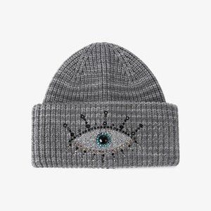 EVIL EYE - Beanie - grey mixed EVIL EYE - Beanie - grey mixed