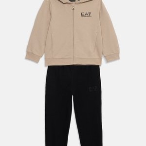 UNISEX  - Tracksuit - beige/black UNISEX  - Tracksuit - beige/black
