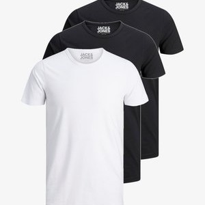 3 PACK O-NECK - Basic T-shirt - black/black/white 3 PACK O-NECK - Basic T-shirt - black/black/white