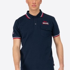LYNTON - Polo shirt - navy red white LYNTON - Polo shirt - navy red white
