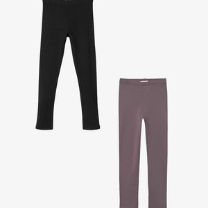 2ER-SET - Leggings - Trousers - schwarz lila