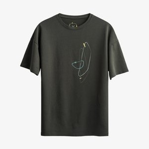 ANIROLA - OVERSIZE - Print T-shirt - asphalt ANIROLA - OVERSIZE - Print T-shirt - asphalt