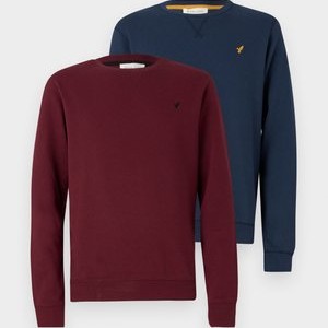 2 PACK - Sweatshirt - dark blue/bordeaux 2 PACK - Sweatshirt - dark blue/bordeaux