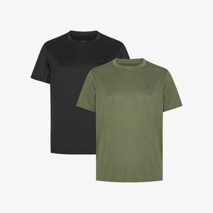 2 PACK - Sports T-shirt - black/olive