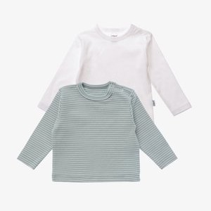 2TLG. LANGARMSHIRT - Long sleeved top - weiss grün