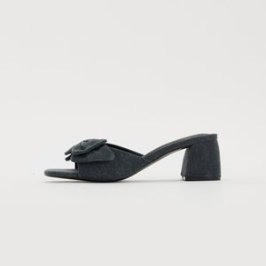 ONLAVERY BOW HEELED - Heeled mules - black denim ONLAVERY BOW HEELED - Heeled mules - black denim
