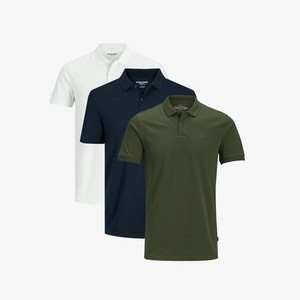 3 PACK - Polo shirt - weiß   blau   grün 3 PACK - Polo shirt - weiß   blau   grün