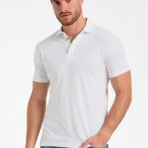BASIC WITH HIDDEN BUTTONS - Polo shirt - ecru BASIC WITH HIDDEN BUTTONS - Polo shirt - ecru