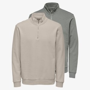 2ER PACK CERES - Sweatshirt - beige grau 2ER PACK CERES - Sweatshirt - beige grau