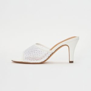AZURE SLIDE - Heeled mules - white AZURE SLIDE - Heeled mules - white