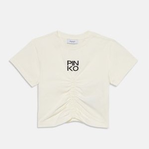 CON ARRICCIATURA LOGO IN CONTRASTO - Print T-shirt - bianco/nero CON ARRICCIATURA LOGO IN CONTRASTO - Print T-shirt - bianco/nero