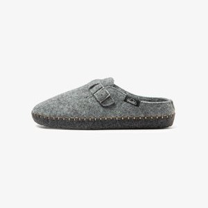 DE CASA BELT - Slippers - grey DE CASA BELT - Slippers - grey
