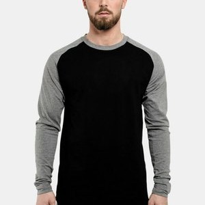 BASEBALL - Long sleeved top - black grey BASEBALL - Long sleeved top - black grey
