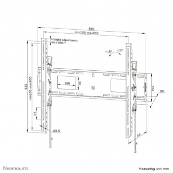Подставка для ТВ Neomounts WL35-750BL18 43"
