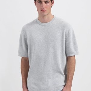 WAFFLE - Basic T-shirt - grey melange WAFFLE - Basic T-shirt - grey melange