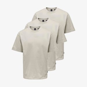 3ER PACK FRED - Basic T-shirt - silver lining