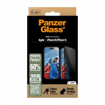 Защита для экрана для телефона PanzerGlass iPhone 16 -15