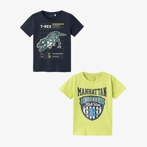 2ER-PACK RUNDHALS KURZARM BEQUEMES - Print T-shirt - artischocken grün