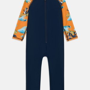 SWIM OVERALL POLSKII - Swimsuit - dark blue/orange SWIM OVERALL POLSKII - Swimsuit - dark blue/orange