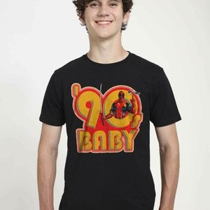 DEADPOOL 90'S BABY UNISEX - Print T-shirt - black DEADPOOL 90'S BABY UNISEX - Print T-shirt - black