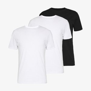 3 PACK - Basic T-shirt -  black/ white 3 PACK - Basic T-shirt -  black/ white