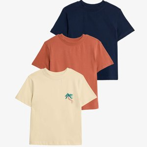 3PK PURE COTTON (2-8 YRS) - Top - red mix