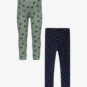 2ER-SET ALLOVER - Leggings - Trousers - blau grün