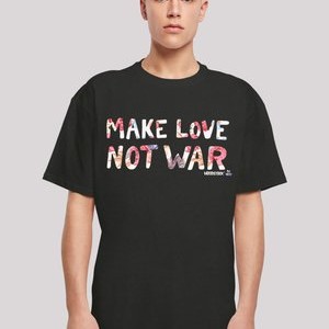 WOODSTOCK MAKE LOVE NOT WAR FLORAL MUSIC FESTIVAL - Print T-shirt - black WOODSTOCK MAKE LOVE NOT WAR FLORAL MUSIC FESTIVAL - Print T-shirt - black