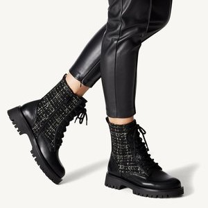 Platform ankle boots - black comb