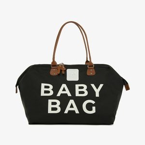 BABY BAG PRINTED DIAPER BAG - Baby changing bag - schwarz BABY BAG PRINTED DIAPER BAG - Baby changing bag - schwarz