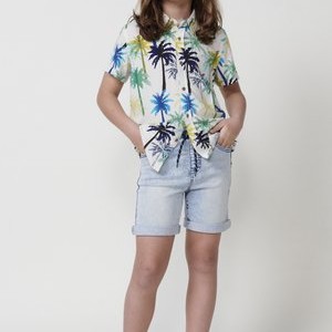 DE MANGA CORTA CON ESTAMPADO TROPICAL - Button-down blouse - multi coloured DE MANGA CORTA CON ESTAMPADO TROPICAL - Button-down blouse - multi coloured