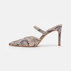 KANIKA - Heeled mules - black/white