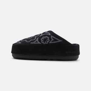MULE EMBROIDERED UNISEX - Slippers - black/grey MULE EMBROIDERED UNISEX - Slippers - black/grey