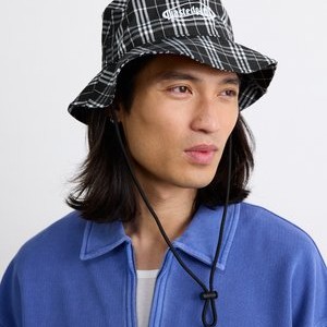 YARD TARTAN SAFARI HAT UNISEX - Hat - black/white YARD TARTAN SAFARI HAT UNISEX - Hat - black/white