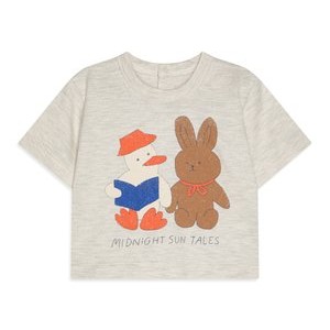 READERS GRAPHIC BABY TEE UNISEX - Print T-shirt - cream heather READERS GRAPHIC BABY TEE UNISEX - Print T-shirt - cream heather