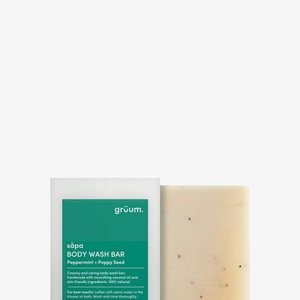 SÅPA PLASTIC BODY BAR - PEPPERMINT & POPPY SEED 95G - Soap bar - off white mottled turquoise SÅPA PLASTIC BODY BAR - PEPPERMINT & POPPY SEED 95G - Soap bar - off white mottled turquoise