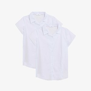 2PACK EASY REVERE  - Button-down blouse - white