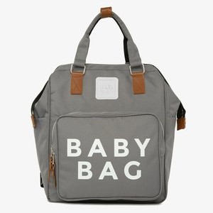 BABY BAG PRINTED DIAPER BAG BACKPACK - Baby changing bag - grau BABY BAG PRINTED DIAPER BAG BACKPACK - Baby changing bag - grau