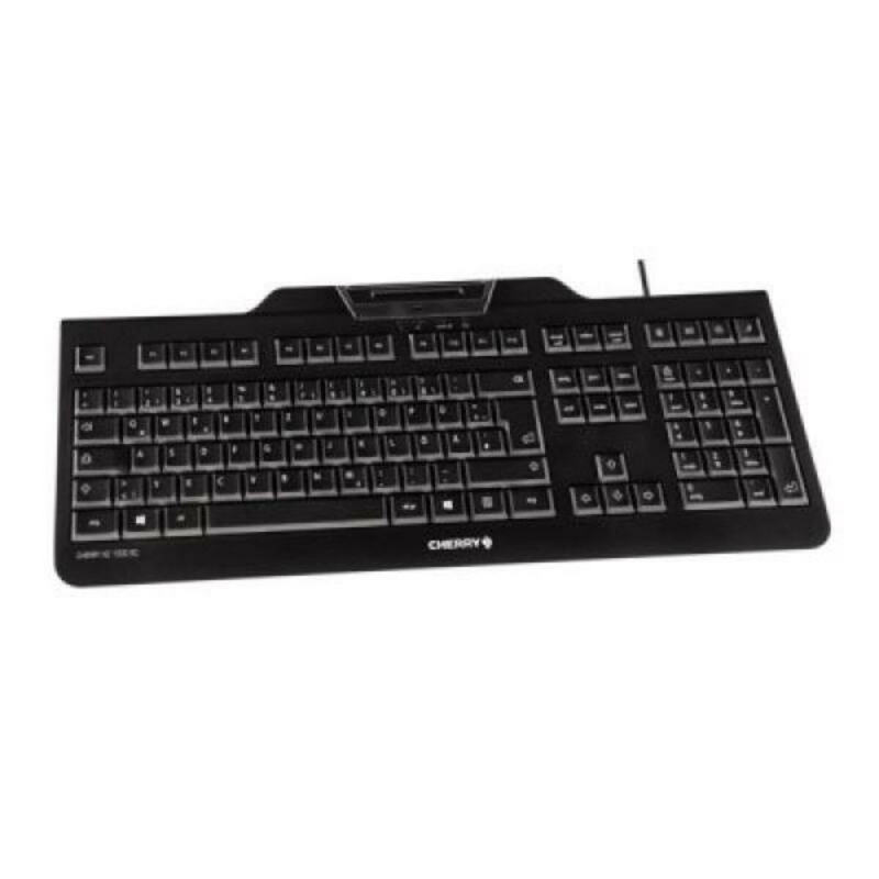 Клавиатура с ридером Cherry JK-A0100ES-2 Чёрный Испанская Qwerty QWERTY