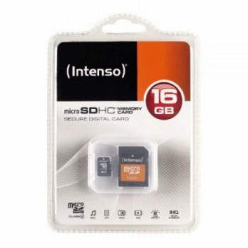 Карта памяти микро-SD с адаптером INTENSO 3413470 16 GB 16 Гб